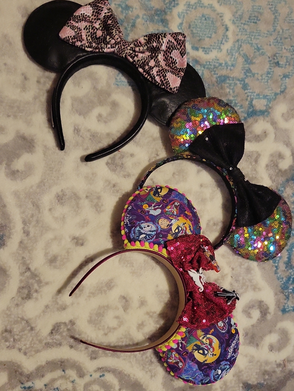 3 Headbands, 1 Loungefly, 1 Off Brand And 1 Custom Made